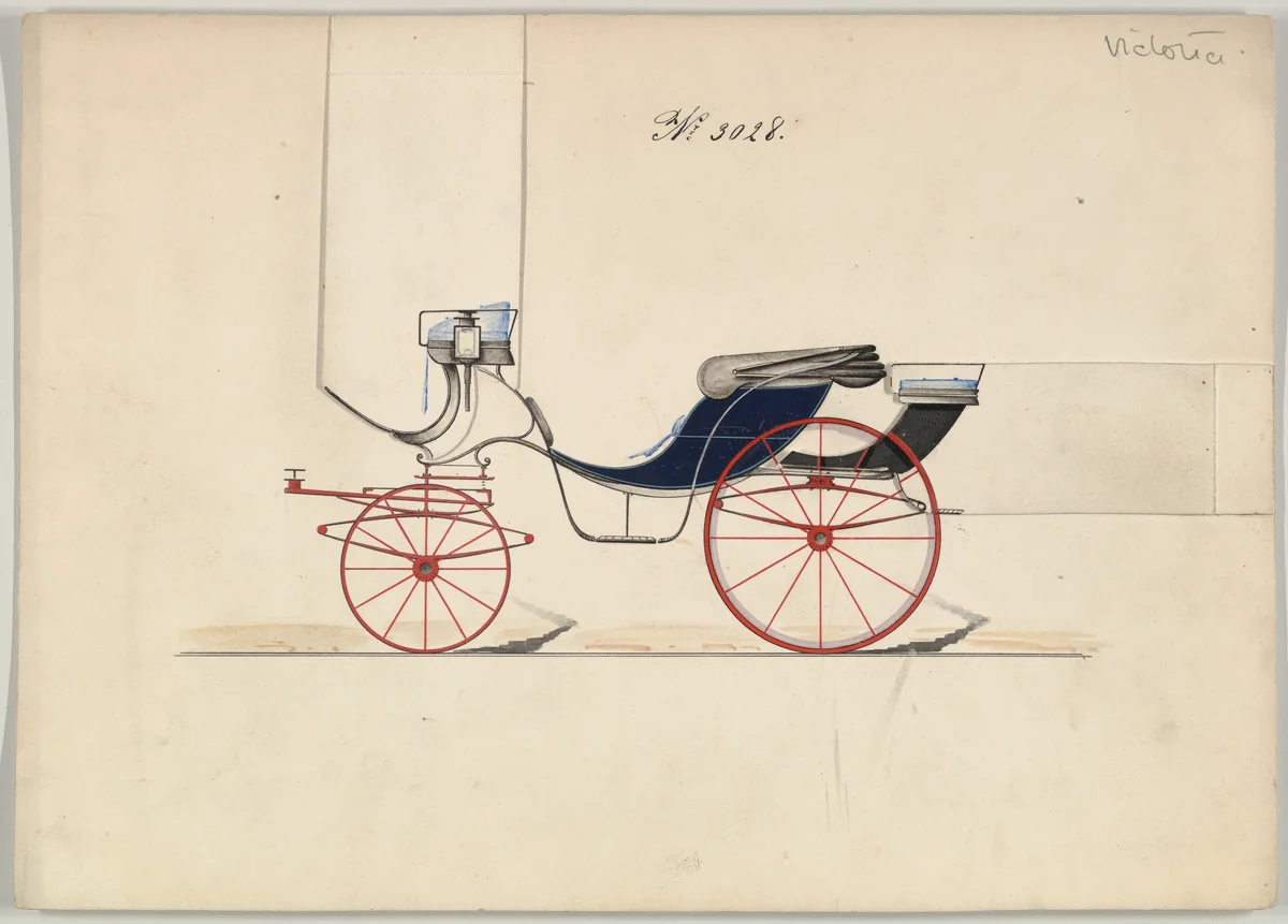 Victoria #3028 by Brewster & Co., drawing, 1874