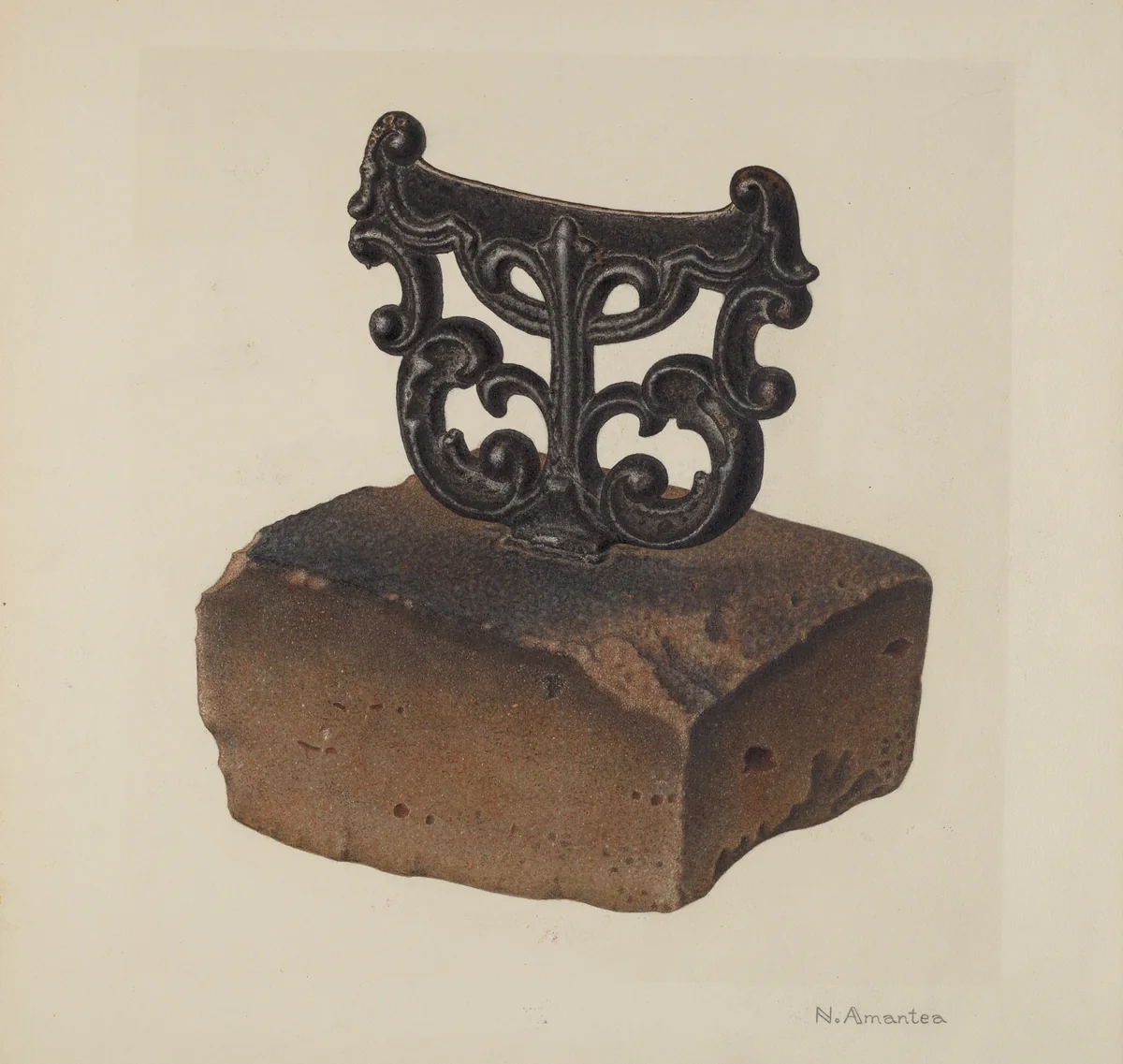 Foot Scraper by Nicholas Amantea, index of american design, 1940