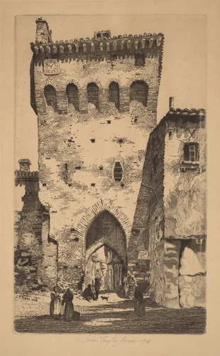 Lescure, Une Tour Des Remparts by John Taylor Arms, print, 1928