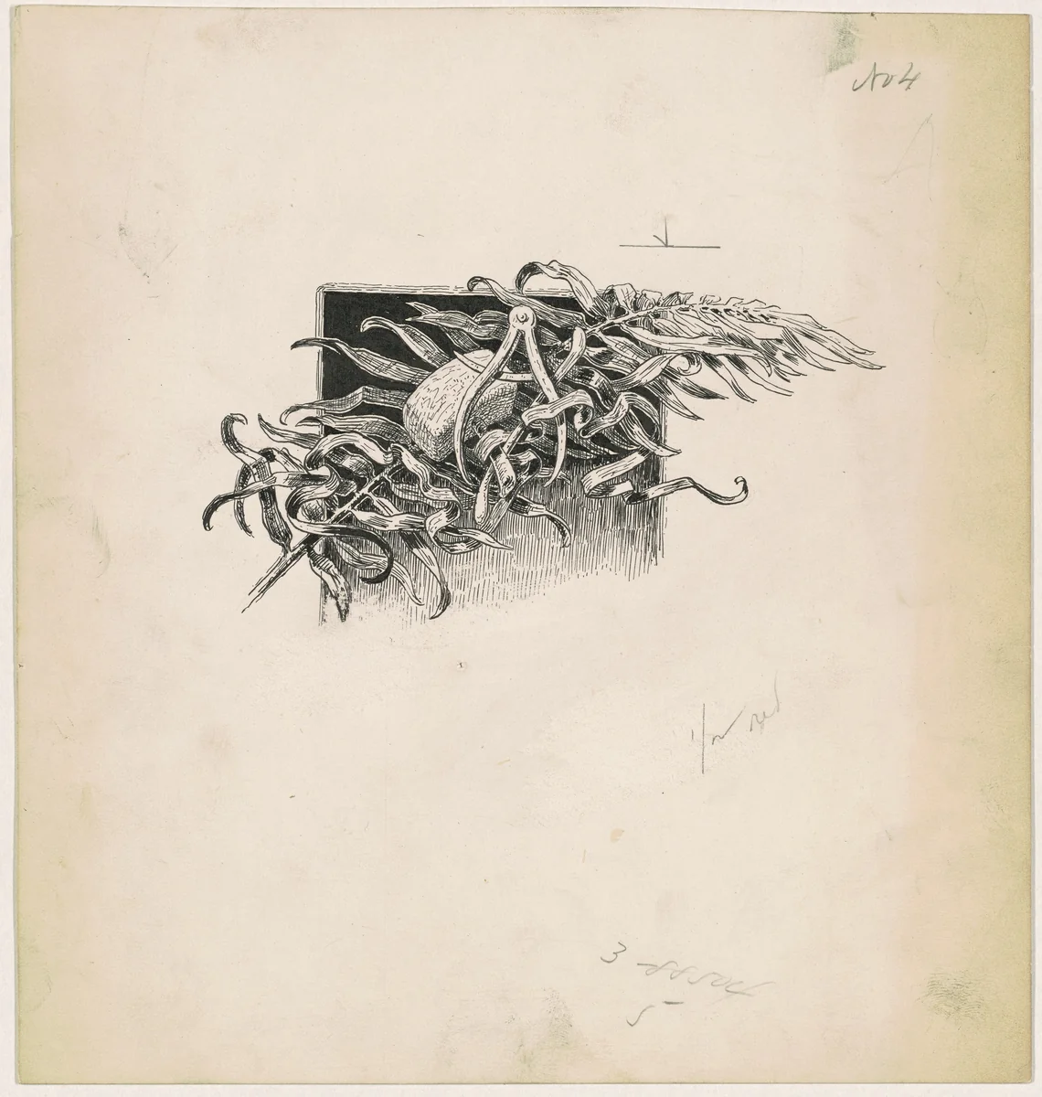 Hammer and Compass by James Henry Moser, drawing, 1890-1891