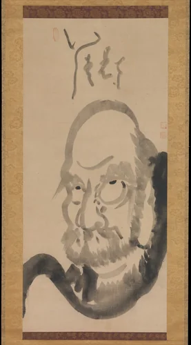 Portrait of Bodhidharma by Hakuin Ekaku, painting, 1734-1766