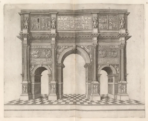 Arch of Constantine by None, print, 1540-1570