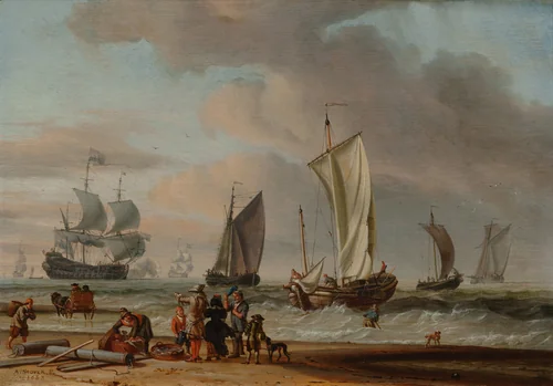 Beach View by Abraham Storck, painting, 1683