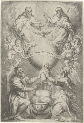 Opdracht van de heilige Maagd Maria by Philip Fruytiers, print, 1620-1666