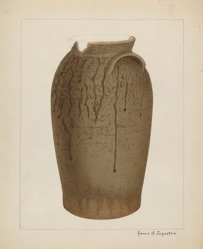 Stoneware Jar by Annie B. Johnston, index of american design, 1937