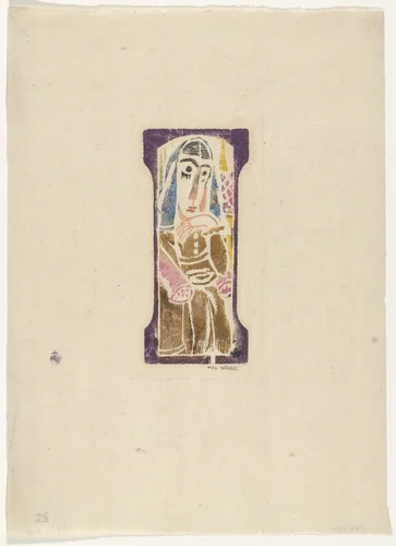 Seated Figure by Max Weber, print, 1919