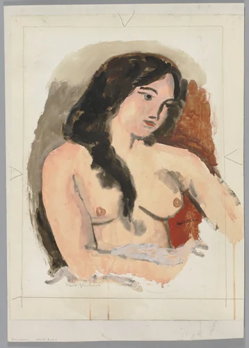 Bust of Sophie by Walt Kuhn, drawing, 1895-1929