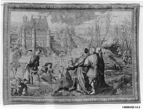 Winter from a set of The Seasons of Lucas by Master of the Months of Lucas, textile, 1685-1699