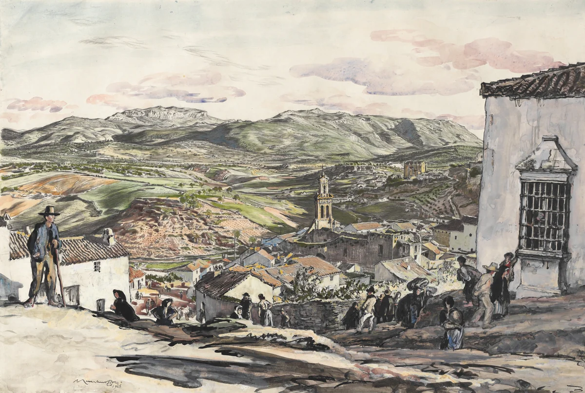 Andalusia, Spain by Muirhead Bone, drawing, 1925