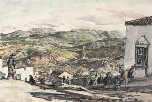 Andalusia, Spain by Muirhead Bone, drawing, 1925