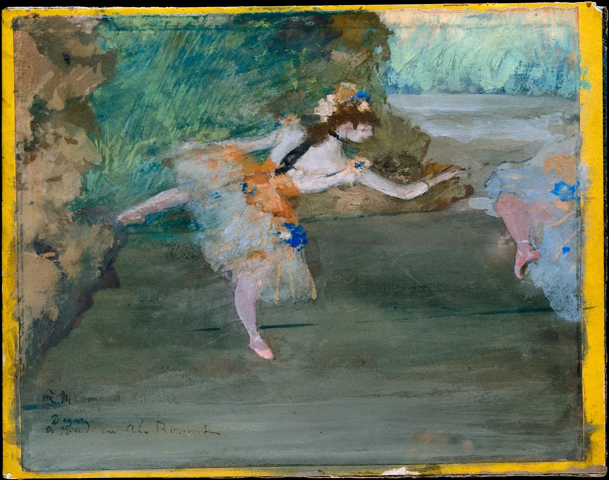 Dancer Onstage by Edgar Degas, drawing, 1872-1882