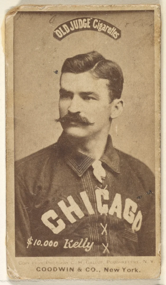 "$10,000" Kelly, Chicago, from the Old Judge series (N172) for Old Judge Cigarettes by Goodwin & Company, photograph, 1887-1890
