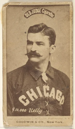 "$10,000" Kelly, Chicago, from the Old Judge series (N172) for Old Judge Cigarettes by Goodwin & Company, photograph, 1887-1890