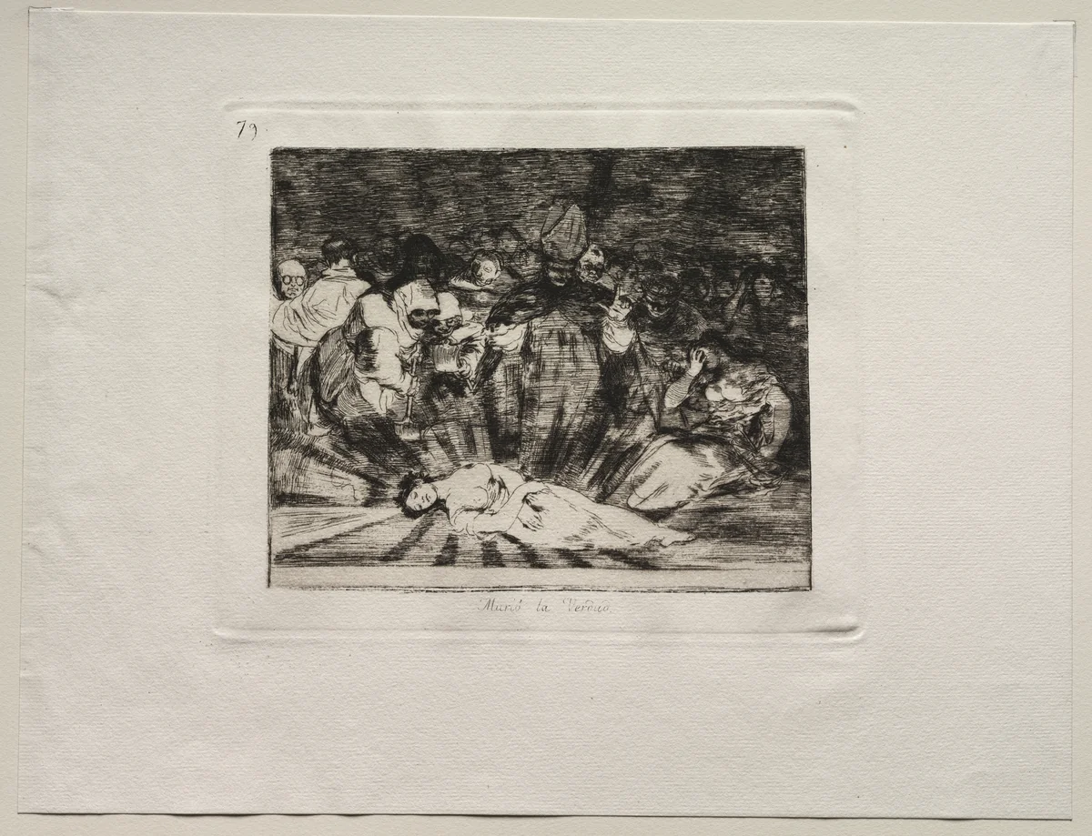 The Horrors of War: Truth Has Died by Francisco de Goya, print, 1810-1820