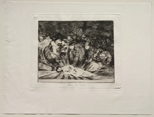 The Horrors of War: Truth Has Died by Francisco de Goya, print, 1810-1820