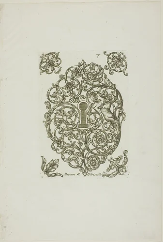 Designs for Locksmiths by Jean Bérain I, print, 1660-1711