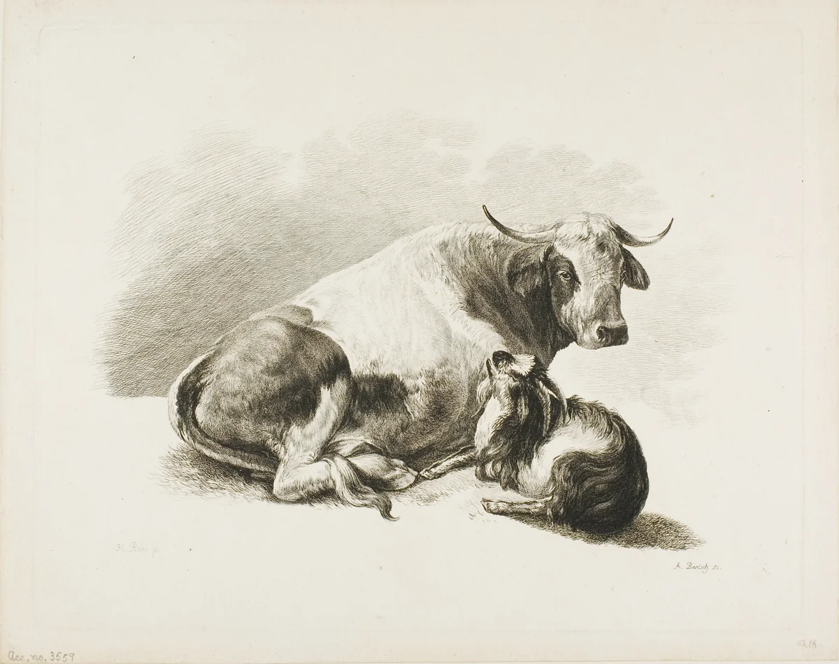 Animal Piece by Adam von Bartsch, print, 1777-1821