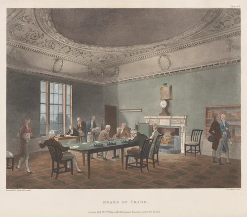 Board of Trade by Thomas Rowlandson, print, 1809