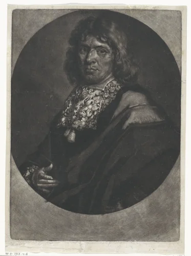Portret van Adriaan Dortsman by Pieter van der Plas, print, 1687-1708