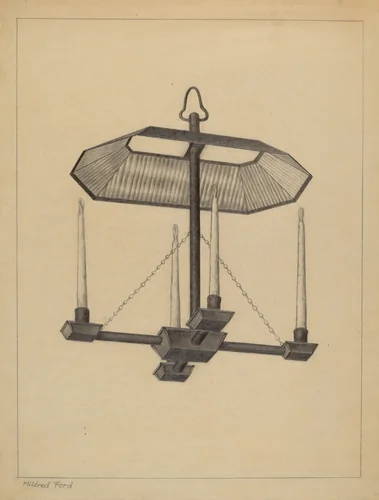 Chandeleir by Mildred Ford, index of american design, 1935-1942