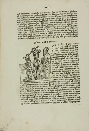 Martyrdom of Saint Cipriano from Heiligenleben (Lives of the Saints), Plate 18 from Woodcuts from Books of the 15th Century by Master of the Boccaccio Illustration, print, 1481