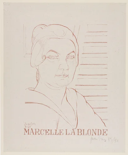 Marcelle the Blonde (Marcelle la Blonde) by Juan Gris, print, 1921