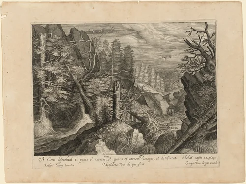 Landscape with Mountains, a River, and Elijah and the Raven by Magdalena van de Passe
Roelandt Savery
Crispijn van de Passe I, print, 1620-1630