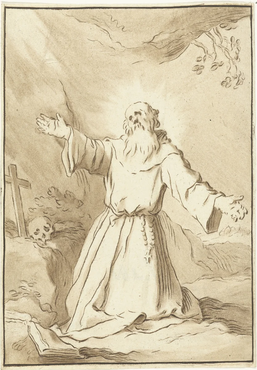 Heilige Franciscus by Jurriaan Cootwijck, print, 1724-1798