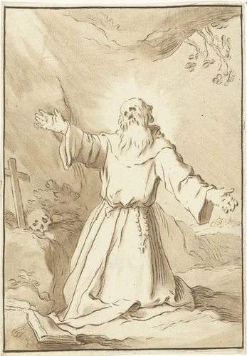 Heilige Franciscus by Jurriaan Cootwijck, print, 1724-1798