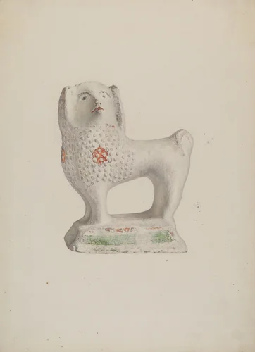 Chalkware Dog by Sadie Berman, index of american design, 1941