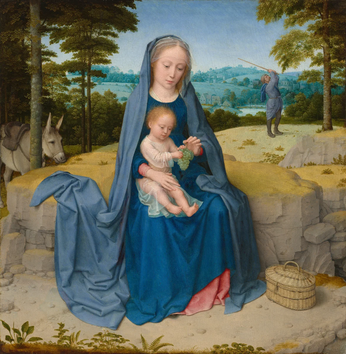 The Rest on the Flight into Egypt by Gerard David, painting, 1510