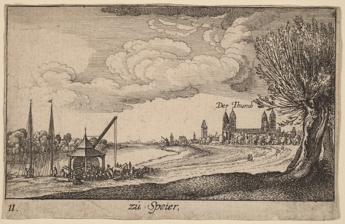 Speyer by Wenceslaus Hollar, print, 1635
