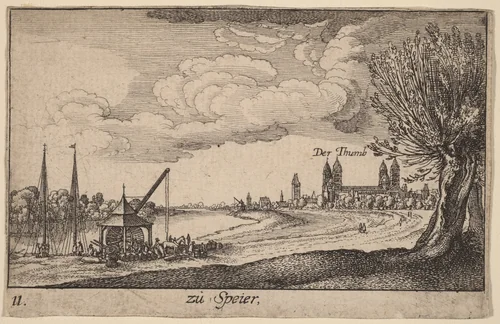 Speyer by Wenceslaus Hollar, print, 1635