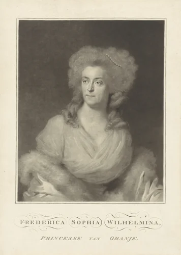 Portret van Wilhelmina van Pruisen by Charles Howard Hodges, print, 1794