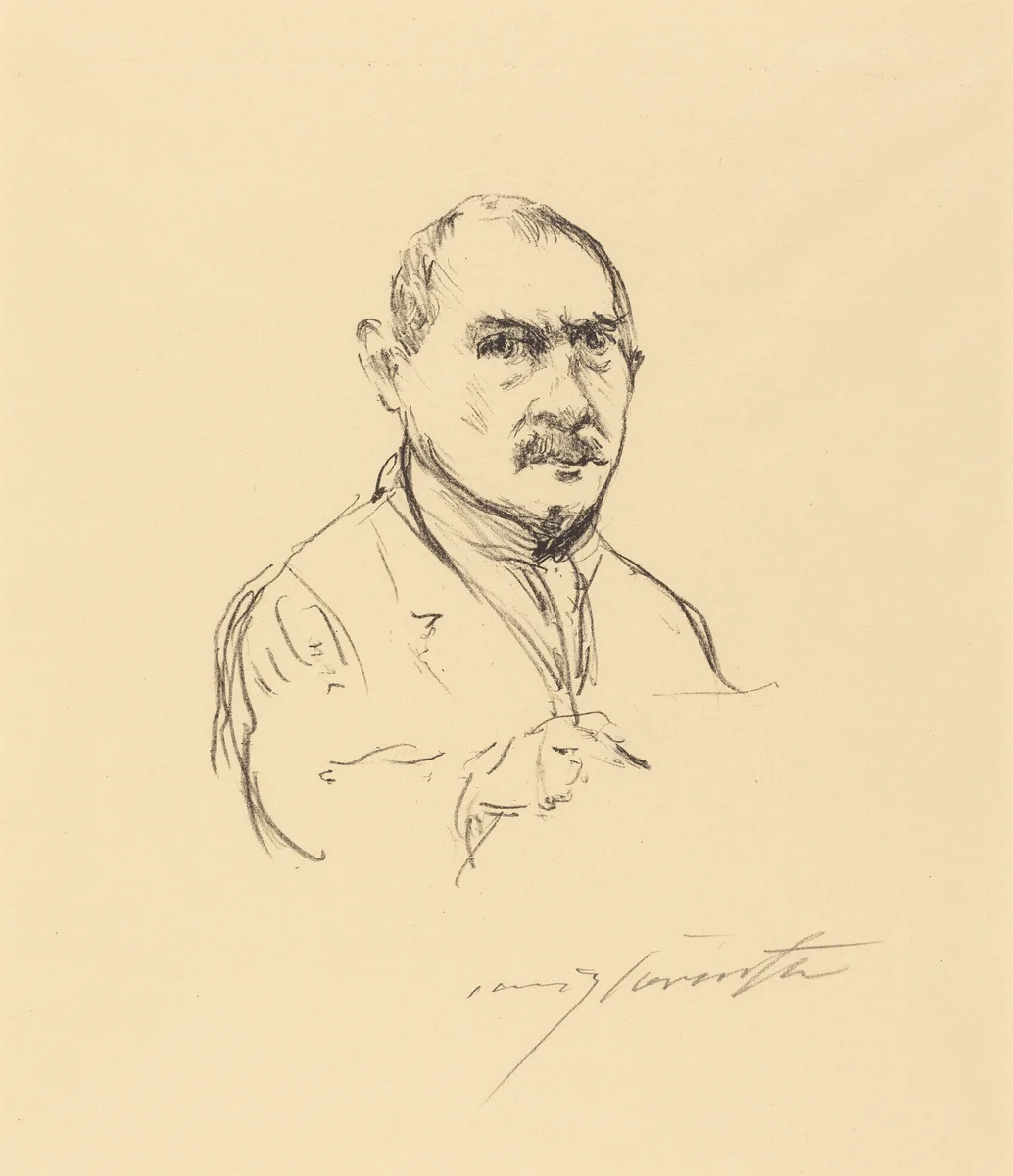 Selbstbildnis (Self-Portrait) by Lovis Corinth, print, 1914