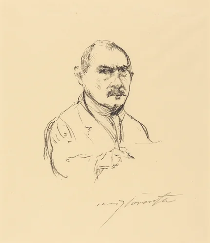 Selbstbildnis (Self-Portrait) by Lovis Corinth, print, 1914