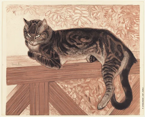 Summer: Cat on a Balustrade by Théophile Alexandre Steinlen, print, 1909