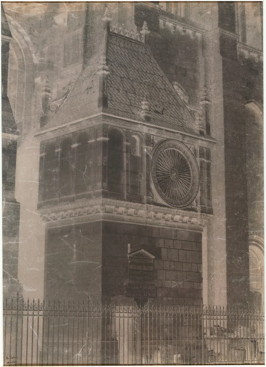 Untitled (Chartres Cathedral, Pavillon de l'horloge) by Henri Le Secq, photograph, 1851-1852