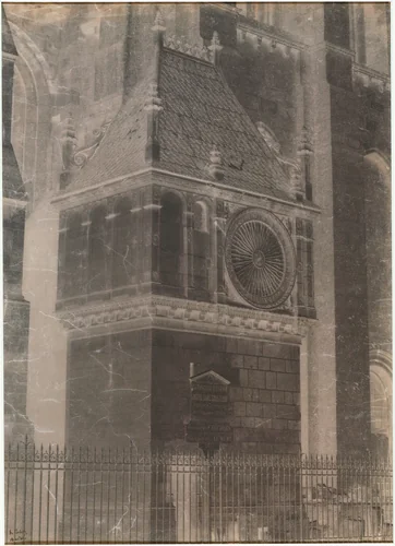 Untitled (Chartres Cathedral, Pavillon de l'horloge) by Henri Le Secq, photograph, 1851-1852