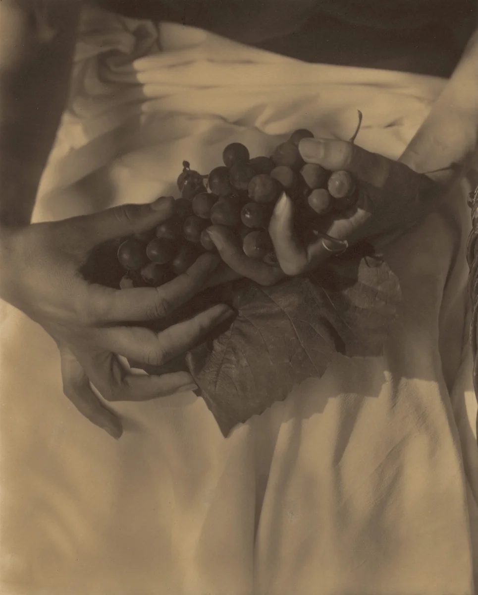 Georgia O'Keeffe—Hands and Grapes by Alfred Stieglitz, photograph, 1921