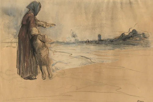 It Was Our House by Jean-Louis Forain, drawing, 1852-1931