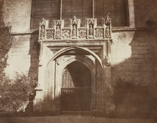 Ancient Door, Magdalen College, Oxford by William Henry Fox Talbot, photograph, 1843