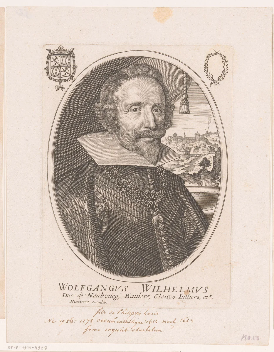 Portret van Wolfgang Willem van Palts-Neuburg by anonymous, print, 1610-1668