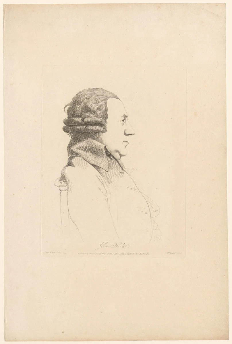 Portret van John Hoole by William Daniell, print, 1793-1810