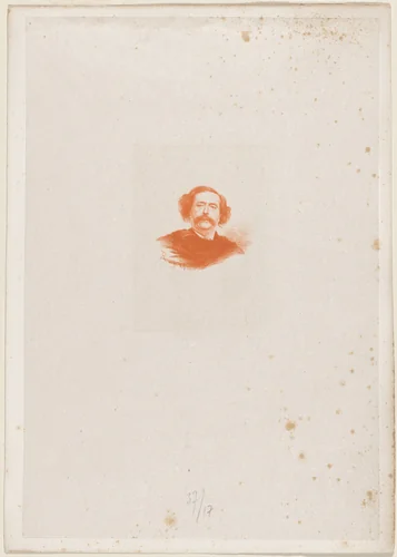 J.Barbey d'Aurevilly by Paul Adolphe Rajon, print, 1842-1888