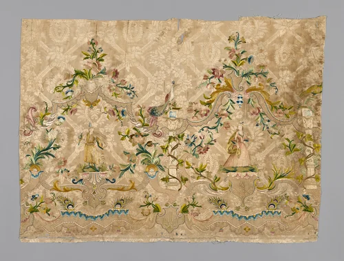 Skirt panel by France or Spain, textile, 1701-1800