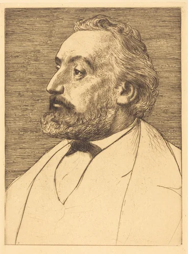 Leon Gambetta, 2nd plate by Alphonse Legros, print, 1837-1911