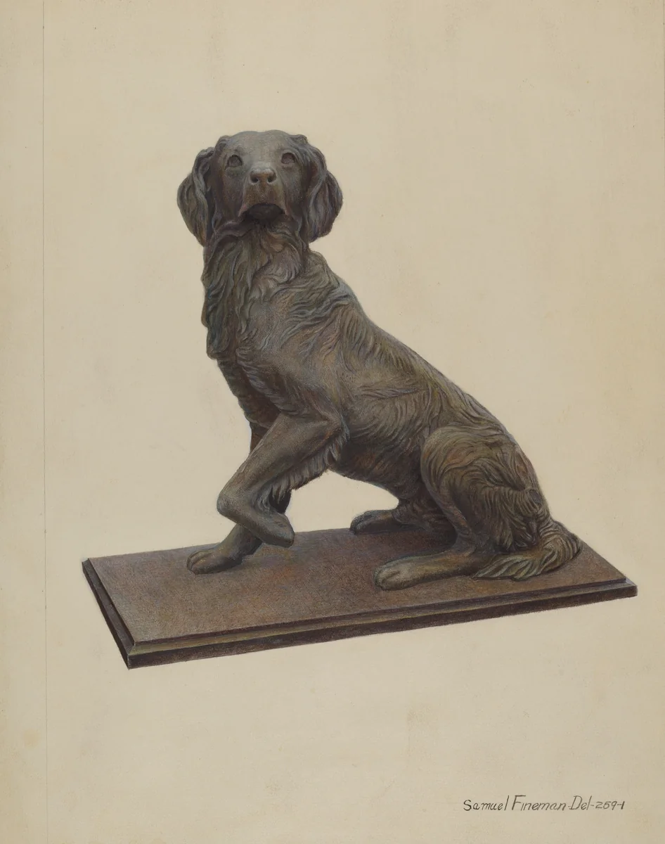 Cast Iron Dog by Samuel Fineman, index of american design, 1938
