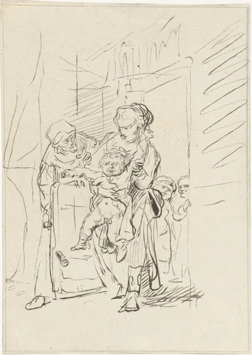 Schreeuwend kind by Joannis Jacobus Bijlaert, print, 1749-1809