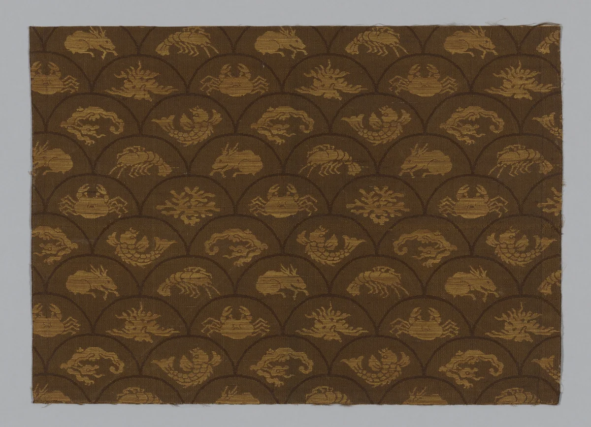 Fragment by Japan, textile, 1675-1725